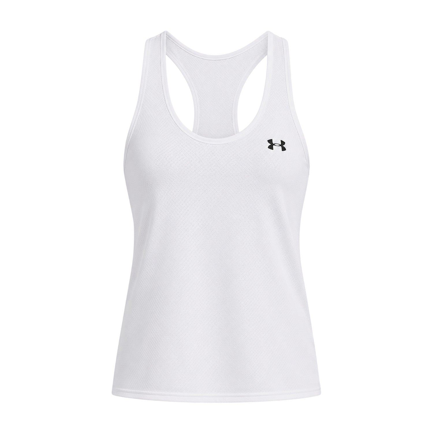 White-Black - Front - Under Armour Womens-Ladies Tech Sleeveless Tank Top