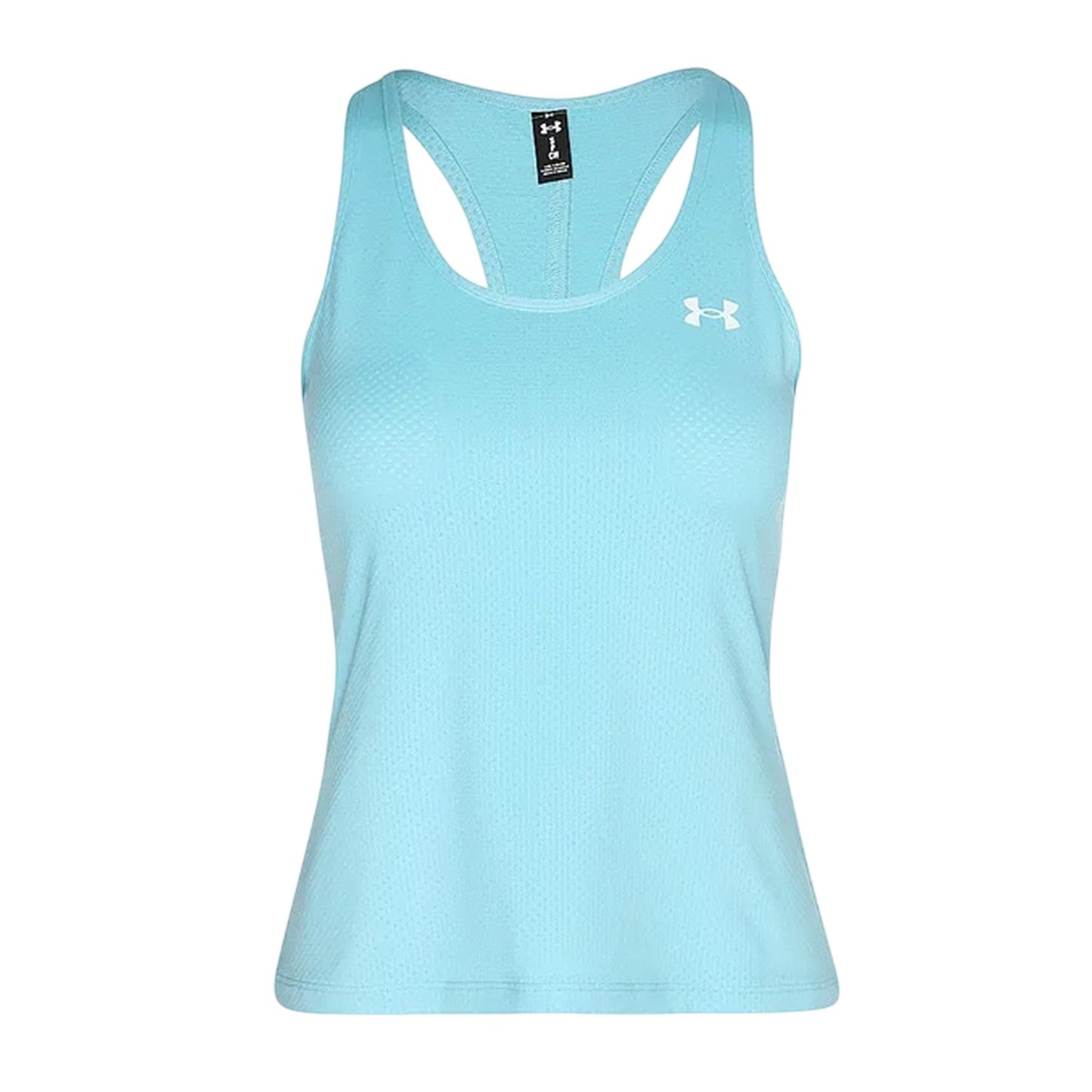 Blue Haze-White - Front - Under Armour Womens-Ladies Tech Sleeveless Tank Top