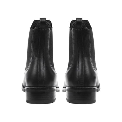 Black - Back - Where´s That From Womens-Ladies Leather Side Zip Chelsea Boots