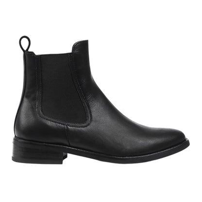 Black - Side - Where´s That From Womens-Ladies Leather Side Zip Chelsea Boots