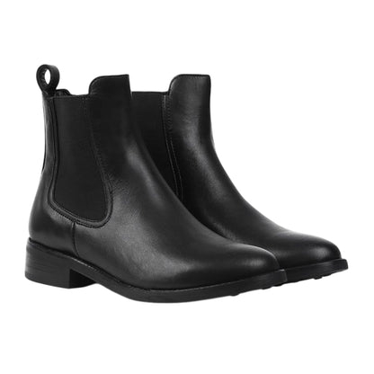 Black - Front - Where´s That From Womens-Ladies Leather Side Zip Chelsea Boots