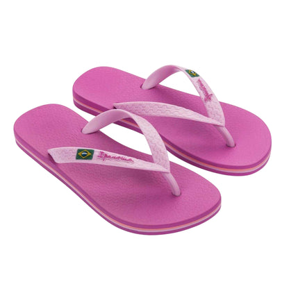 Lilac - Front - Ipanema Womens-Ladies Brazilian Flag Flat Flip Flops