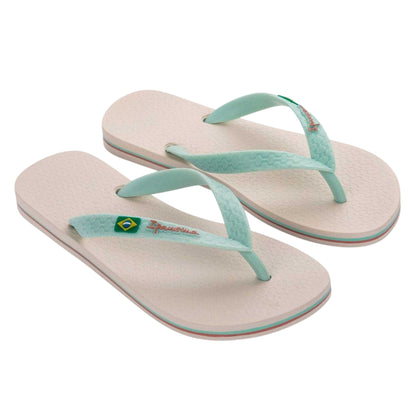 Beige - Front - Ipanema Womens-Ladies Brazilian Flag Flat Flip Flops