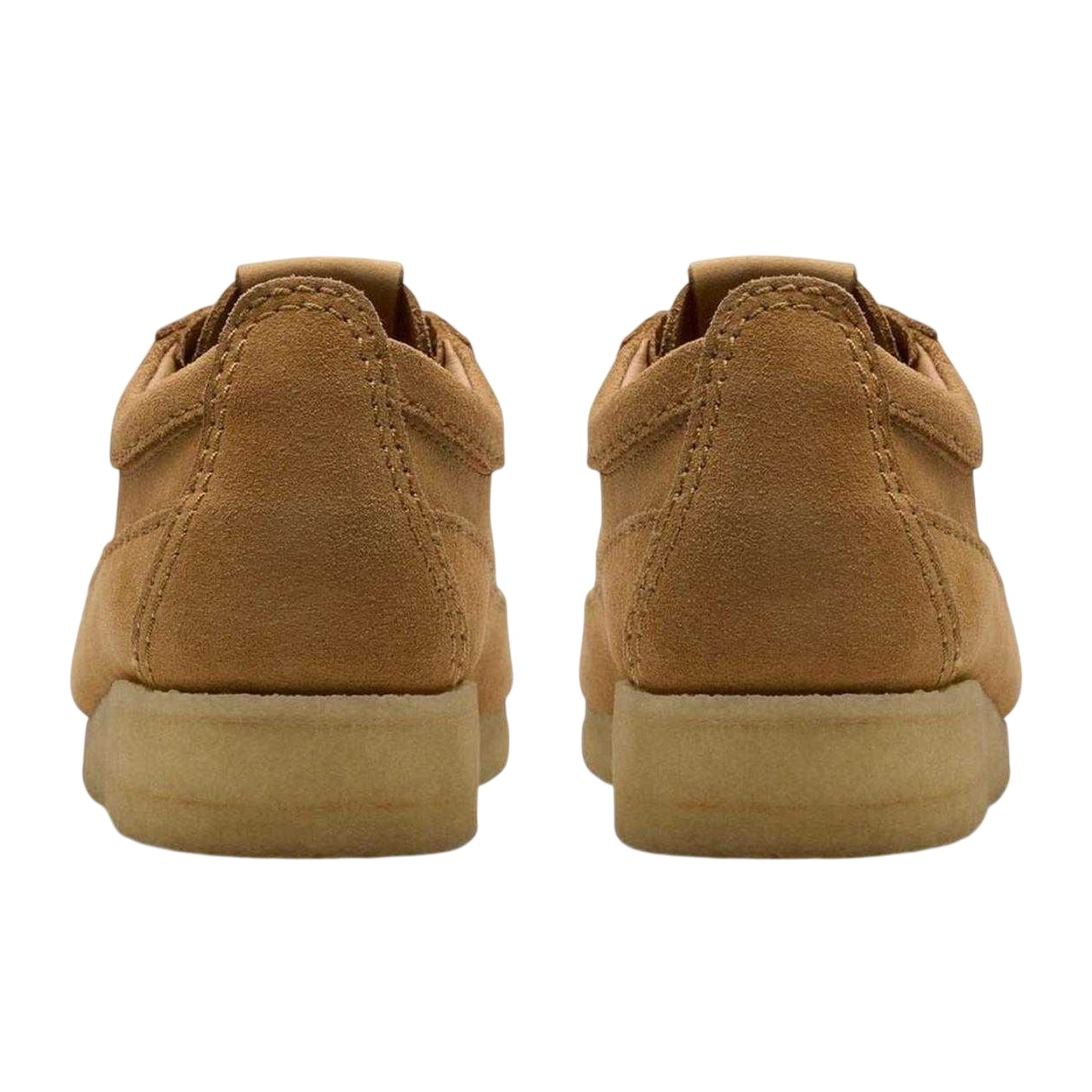 Brown - Back - Clarks Originals Mens Wallabe Tor Suede Boat Shoes