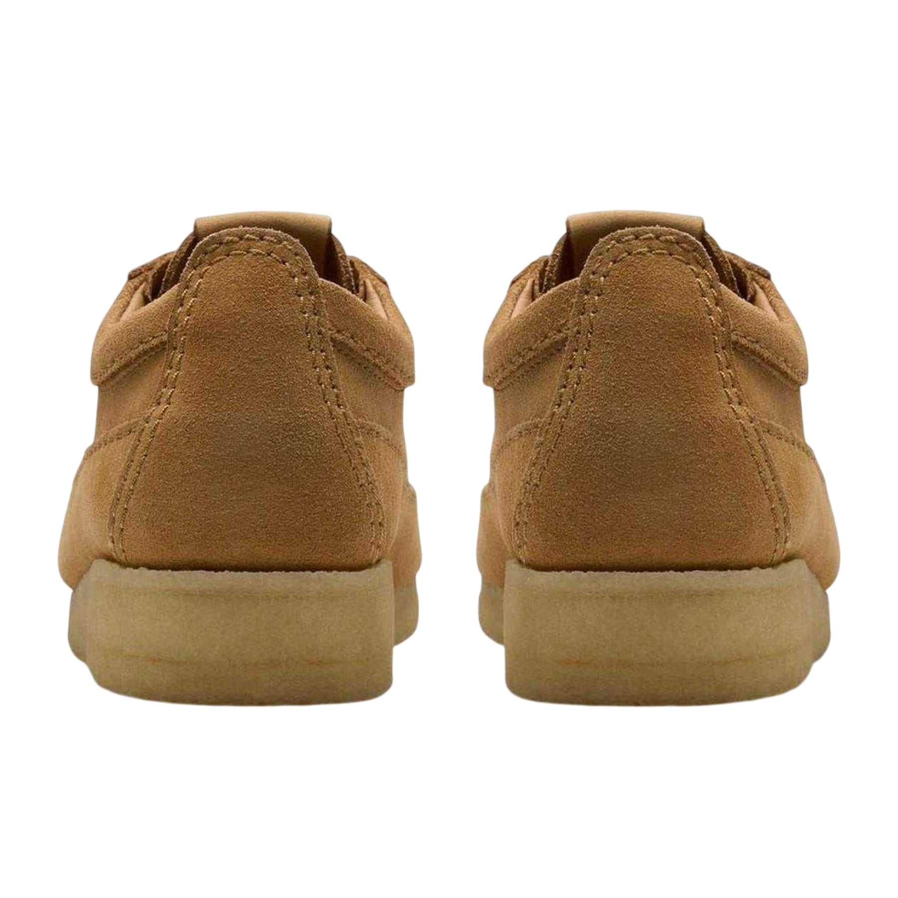 Brown - Back - Clarks Originals Mens Wallabe Tor Suede Boat Shoes