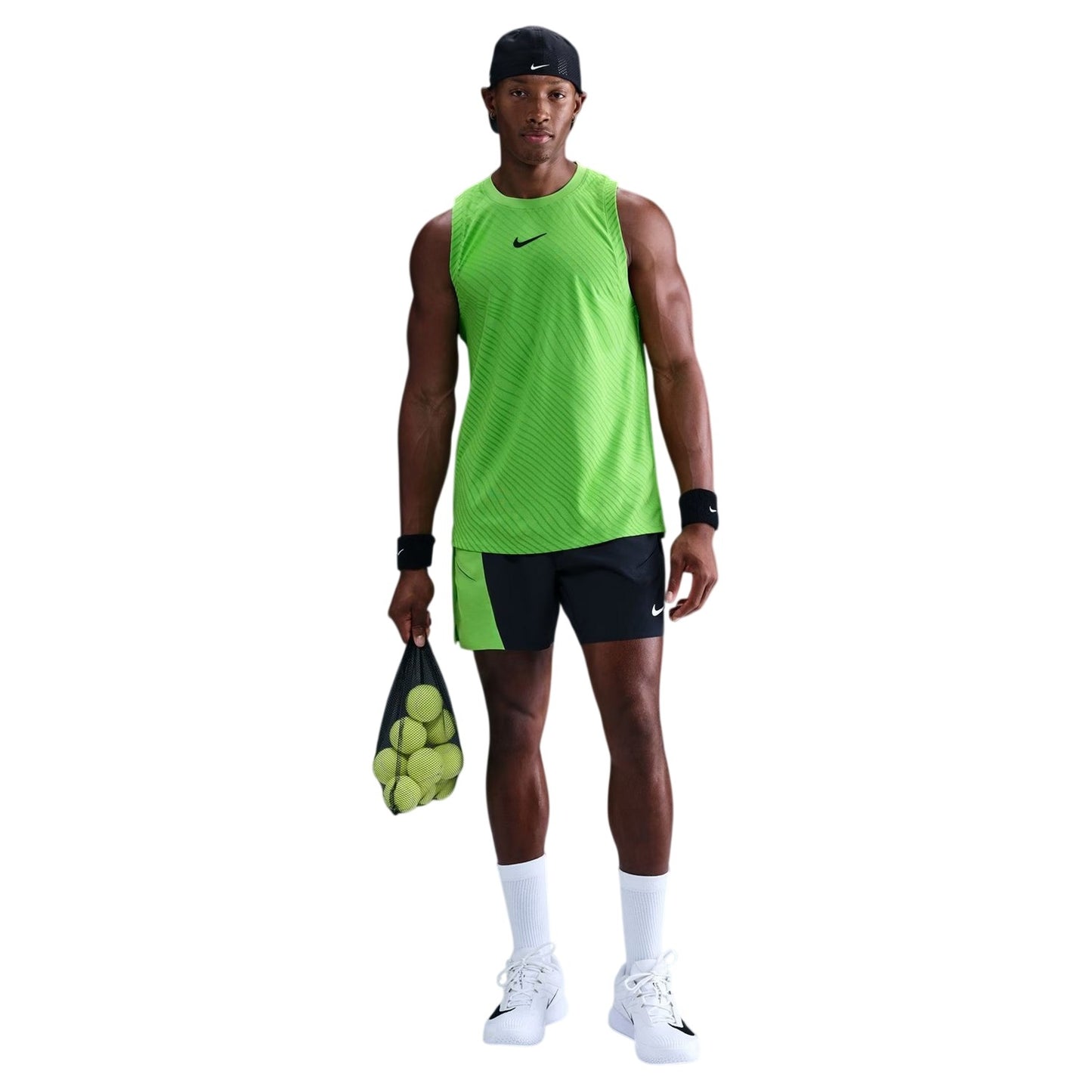 Green - Side - Nike Mens Logo Sleeveless Tank Top