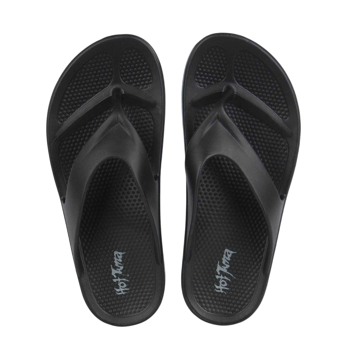 Black - Side - Hot Tuna Womens-Ladies EVA Flip Flops