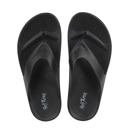 Black - Side - Hot Tuna Womens-Ladies EVA Flip Flops