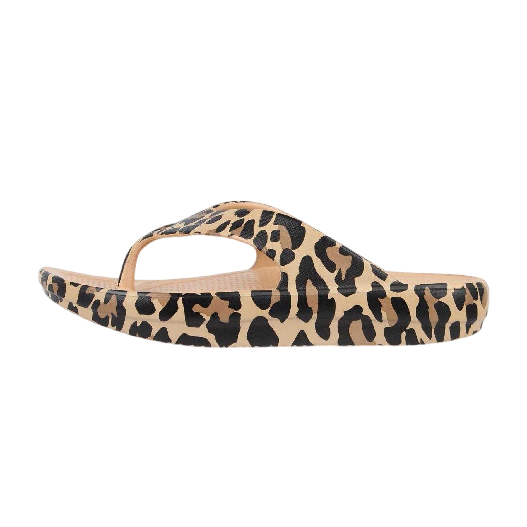 Leopard - Back - Hot Tuna Womens-Ladies EVA Flip Flops