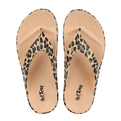 Leopard - Side - Hot Tuna Womens-Ladies EVA Flip Flops