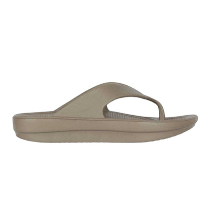 Taupe - Front - Hot Tuna Womens-Ladies EVA Flip Flops