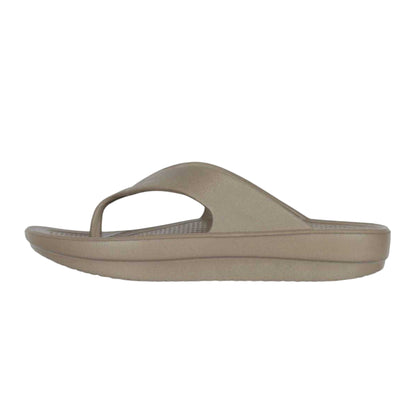 Taupe - Back - Hot Tuna Womens-Ladies EVA Flip Flops