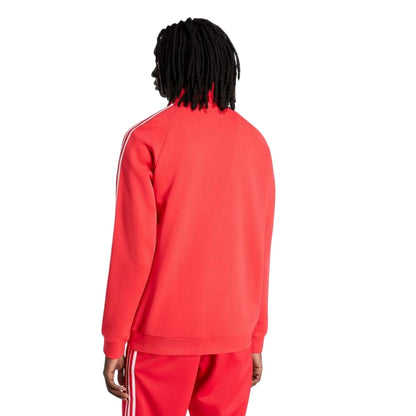 Red-White - Back - Liverpool FC Mens Originals Adidas Half Zip Jumper