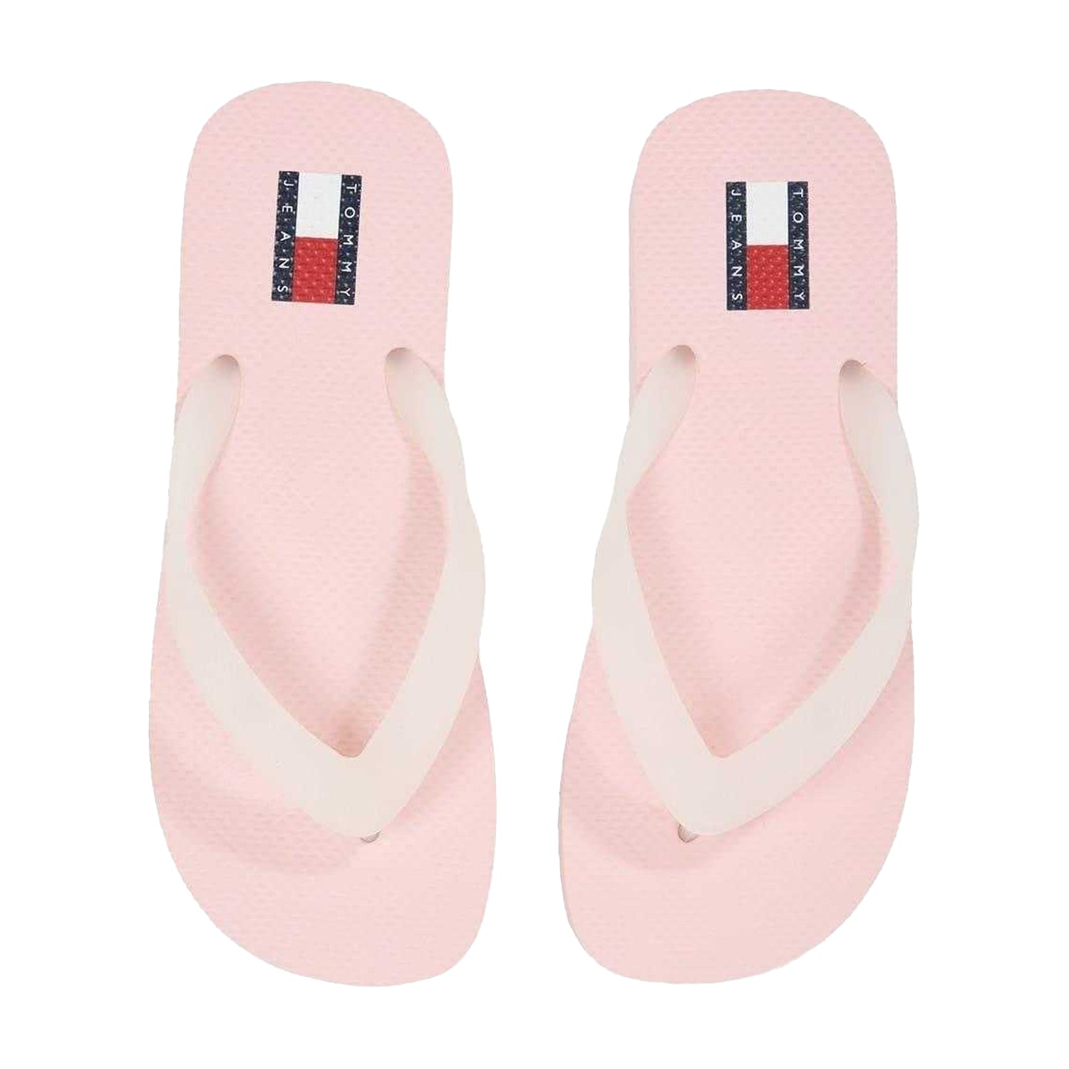 Pink - Side - Tommy Jeans Womens-Ladies Thermoplastic Flip Flops