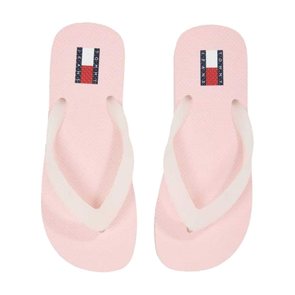 Pink - Side - Tommy Jeans Womens-Ladies Thermoplastic Flip Flops