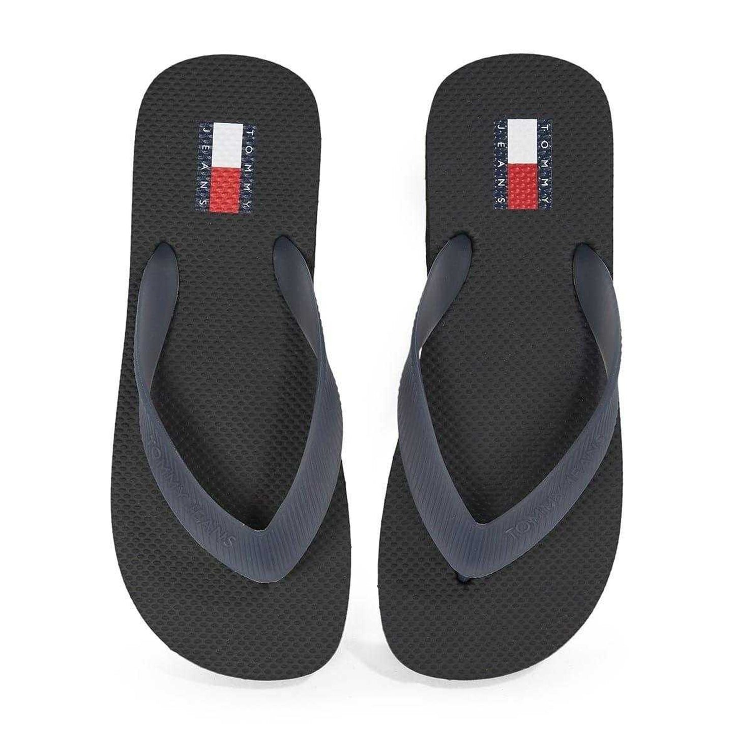 Washed Black - Side - Tommy Jeans Womens-Ladies Thermoplastic Flip Flops