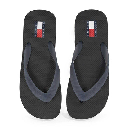 Washed Black - Side - Tommy Jeans Womens-Ladies Thermoplastic Flip Flops