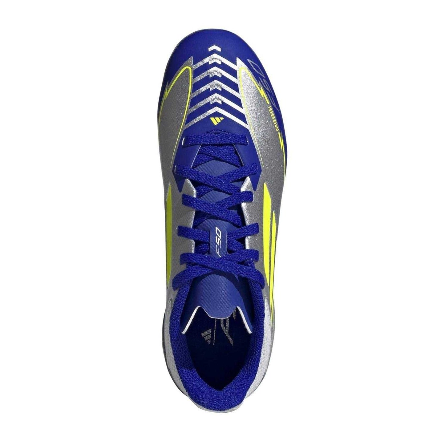 Yellow-Blue - Lifestyle - Adidas Childrens-Kids F50 Messi Club Firm Ground Football Boots