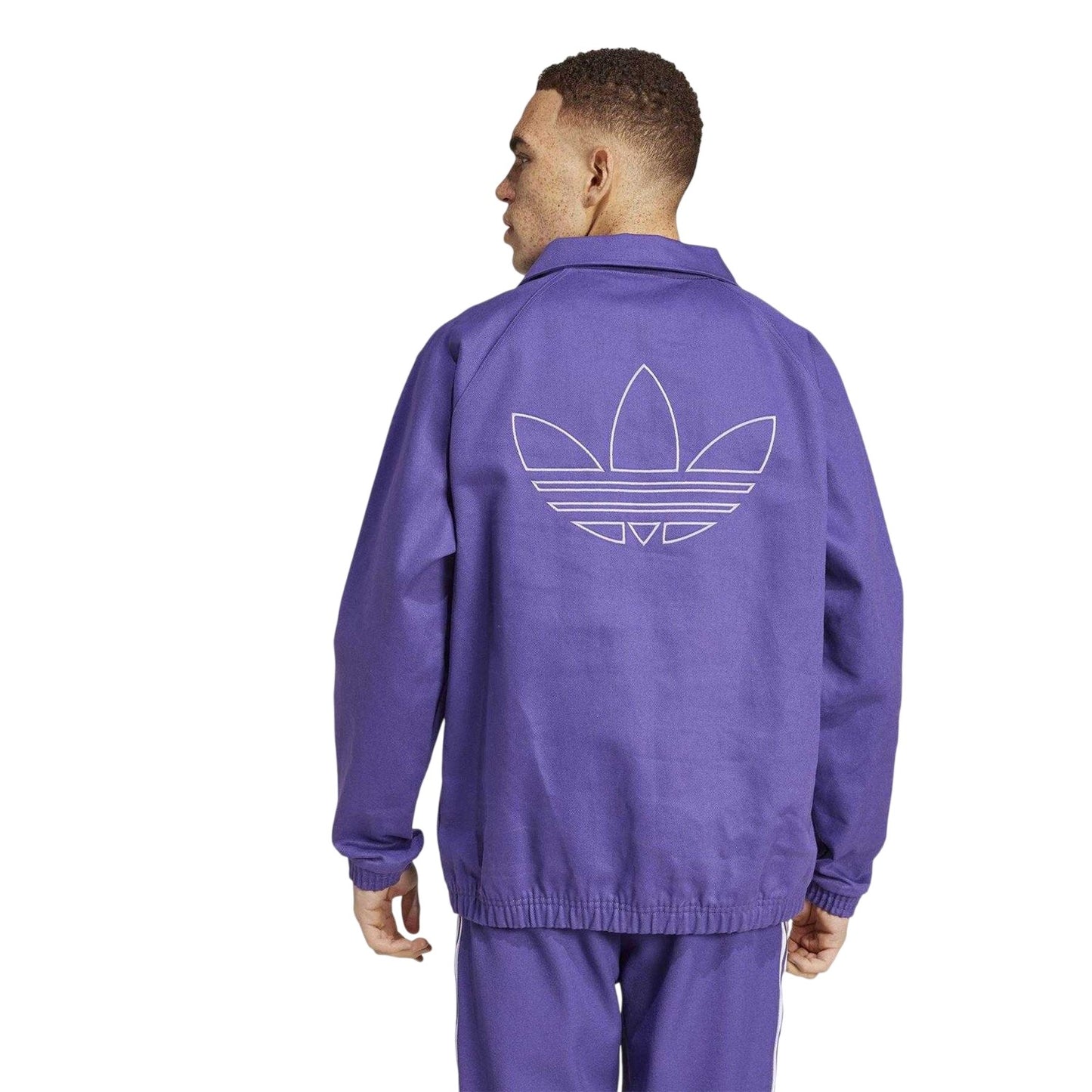 Purple - Back - Adidas Mens Real Madrid CF Sweatshirt