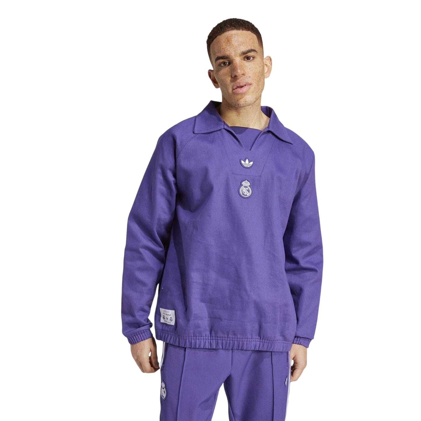 Purple - Side - Adidas Mens Real Madrid CF Sweatshirt