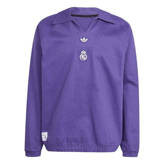Purple - Front - Adidas Mens Real Madrid CF Sweatshirt