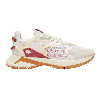 White-Red - Back - Lacoste Unisex Adult L003 Neo Leather Trainers