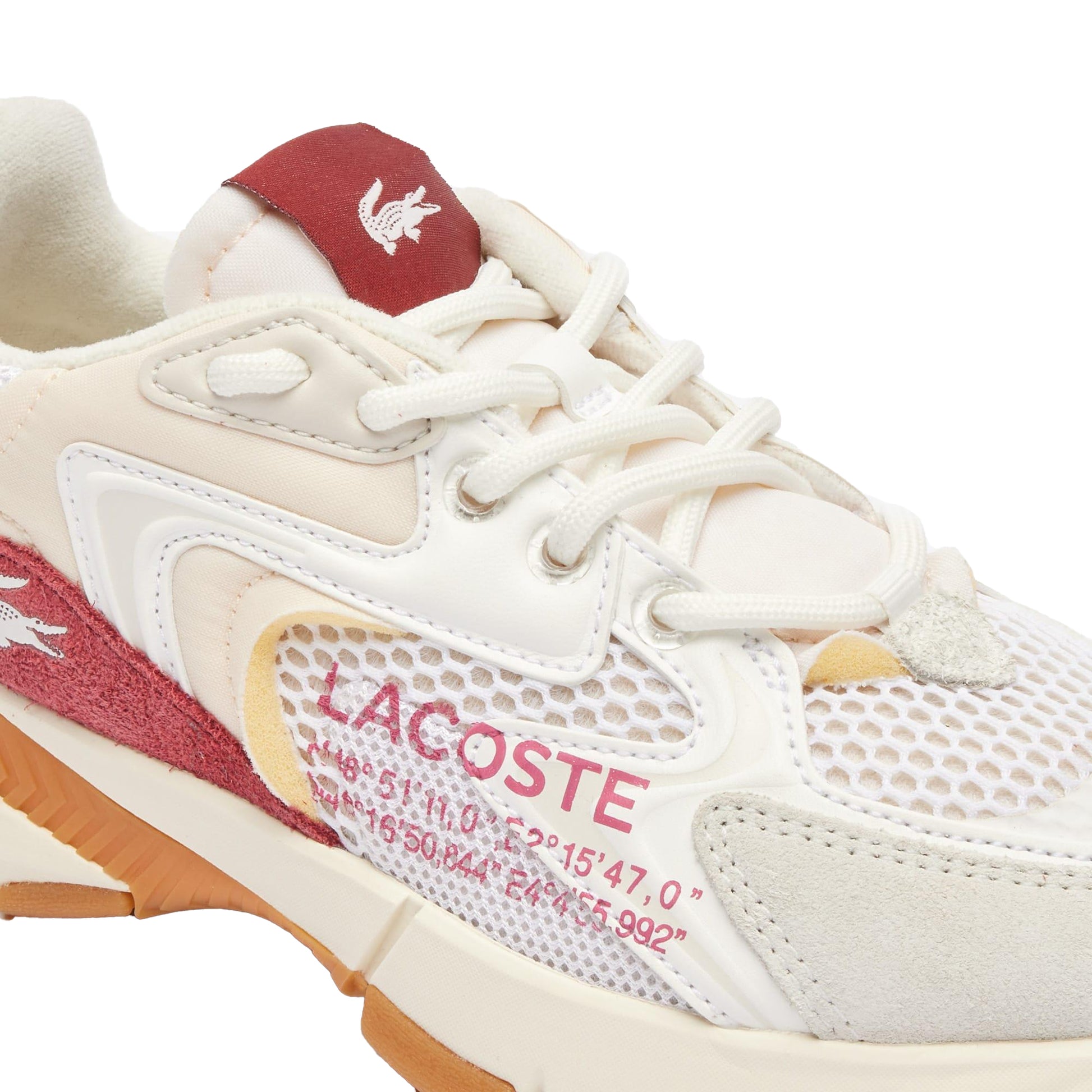 White-Red - Pack Shot - Lacoste Unisex Adult L003 Neo Leather Trainers