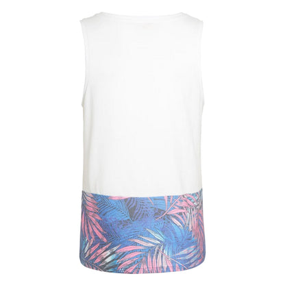 White - Back - Influence Mens Colour Block Regular Tank Top