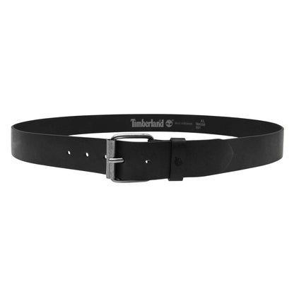 Black - Back - Timberland Mens Leather Belt
