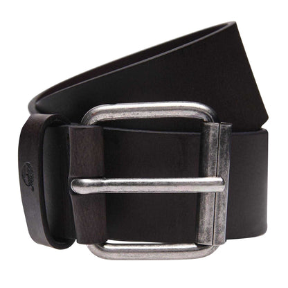 Dark Brown - Front - Timberland Mens Leather Belt