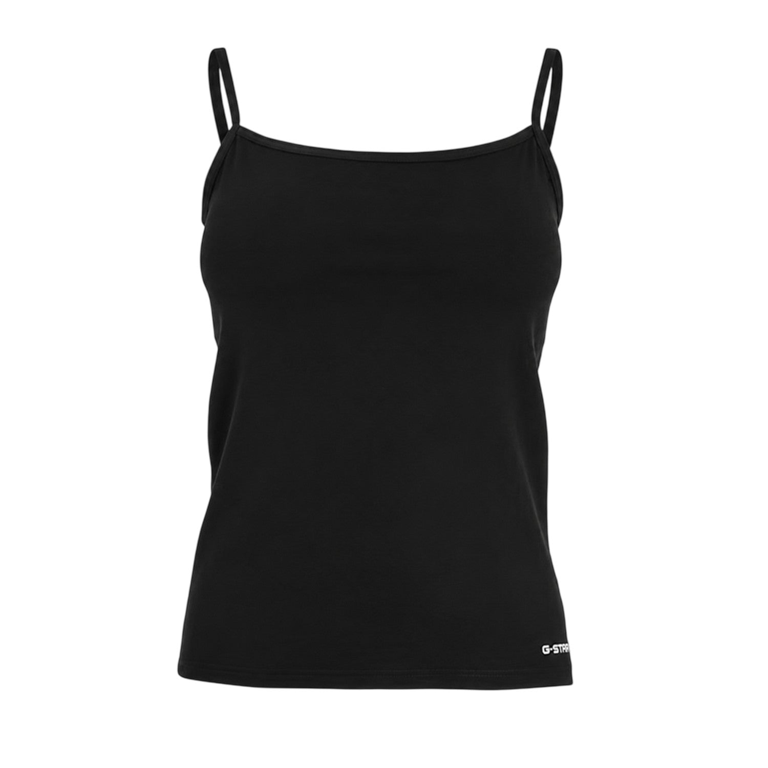 Black - Front - G-Star Womens-Ladies Cotton Fitted Spaghetti Strap Camisole