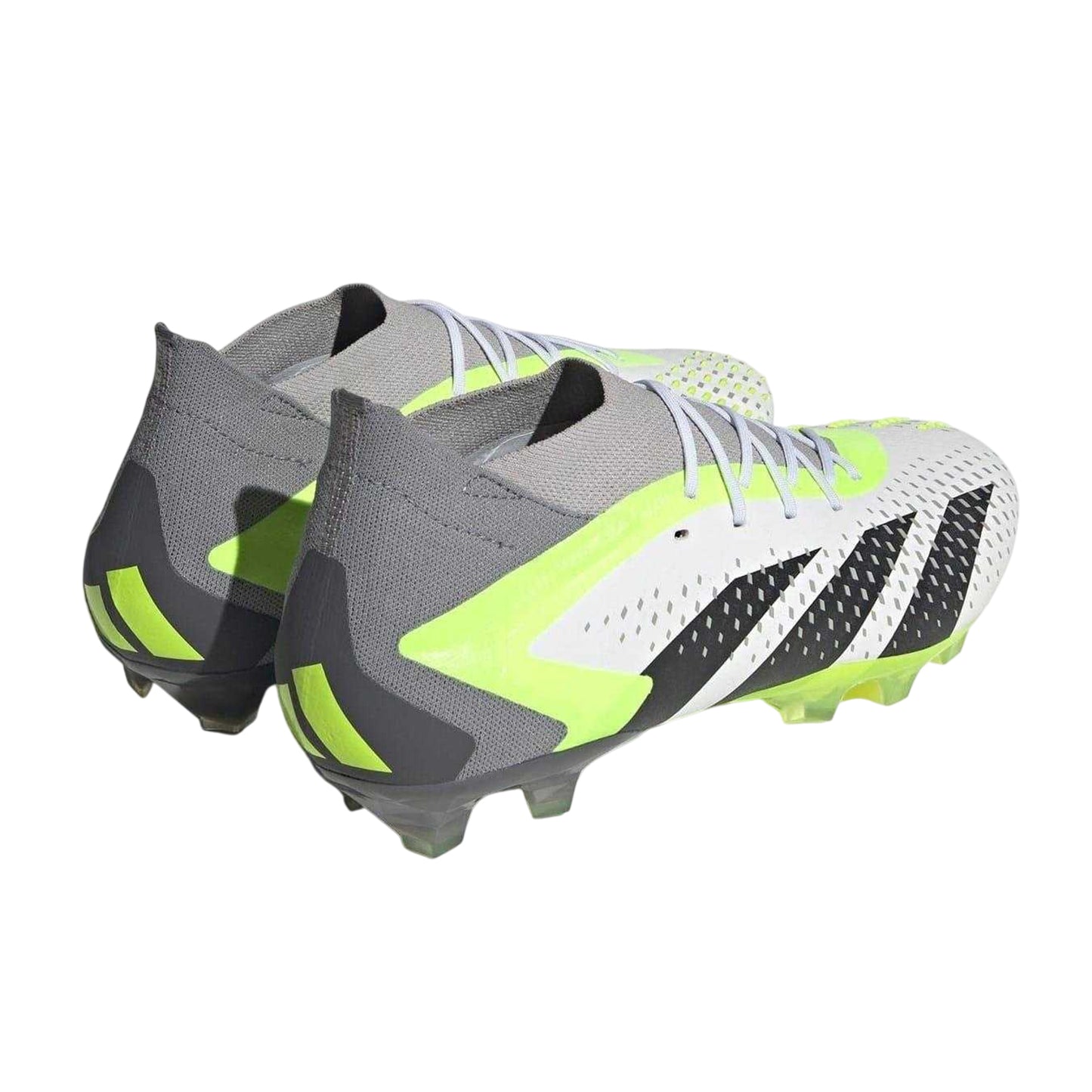 White-Black-Lime Green - Back - Adidas Mens Predator Accuracy.1 FG Football Boots