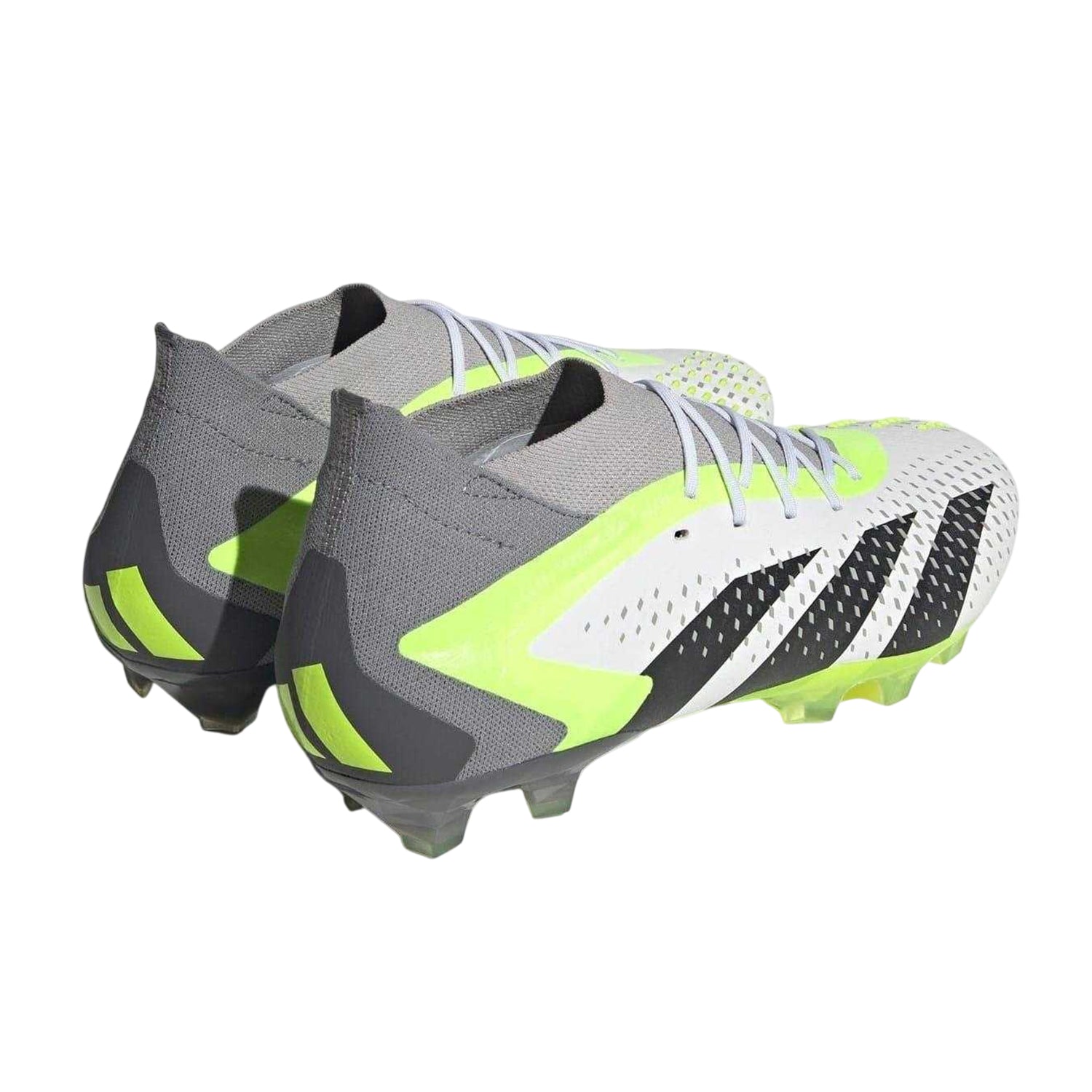 White-Black-Lime Green - Back - Adidas Mens Predator Accuracy.1 FG Football Boots