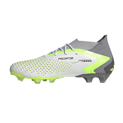 White-Black-Lime Green - Side - Adidas Mens Predator Accuracy.1 FG Football Boots