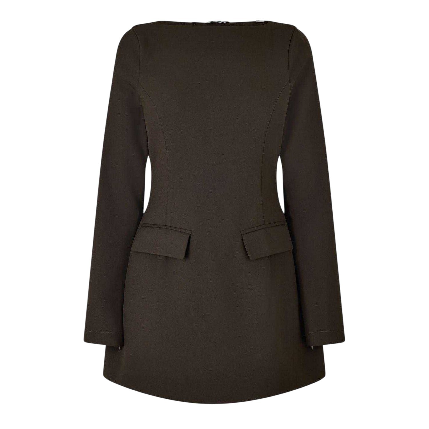 Cocoa - Front - Jack Wills Womens-Ladies Boat Neck Mini Dress