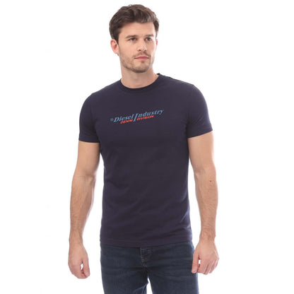 Navy - Front - Diesel Mens T Diegor Slim T-Shirt