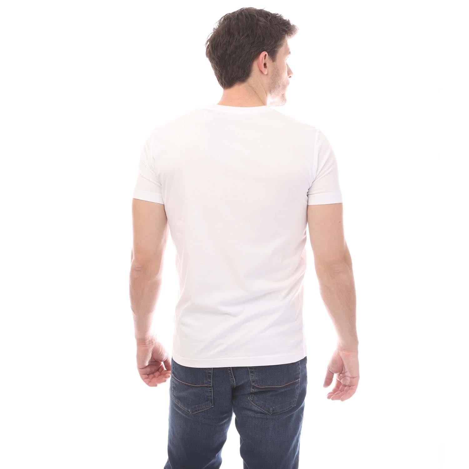 White - Back - Diesel Mens T Diegor Slim T-Shirt