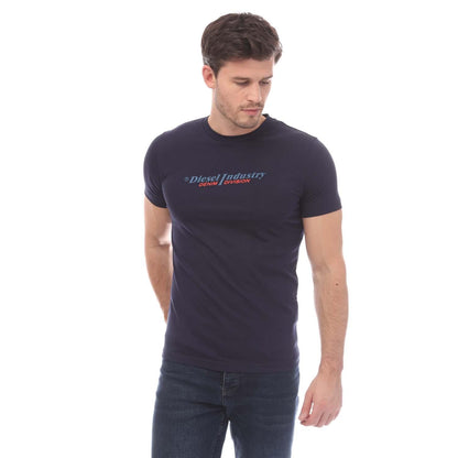 Navy - Side - Diesel Mens T Diegor Slim T-Shirt