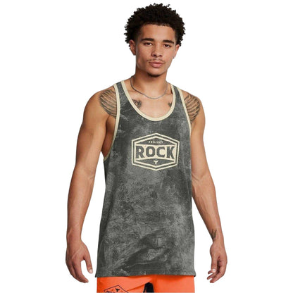 Green - Side - Under Armour Mens Project Rock Tools Of The Trade Tank Top