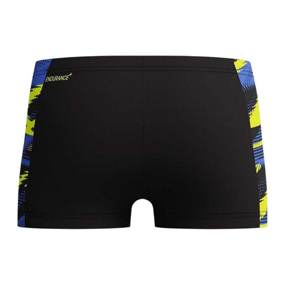 Hyper Yellow - Back - Speedo Childrens-Kids Contrast Detail Swimming Trunks