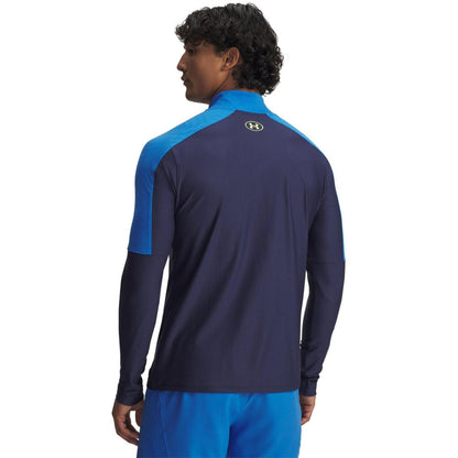 Blue - Back - Under Armour Mens Challenger Pro Quarter Zip Midlayer