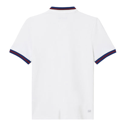 White - Back - Lacoste Womens-Ladies Stripe Detail UV Protection Tennis Polo Shirt