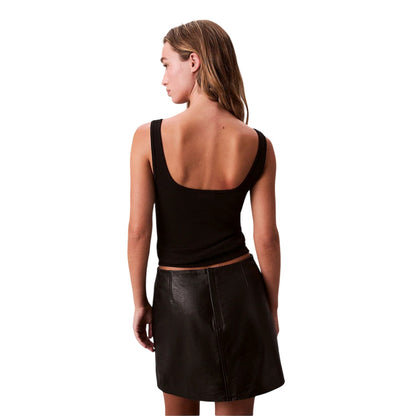 Black - Back - Calvin Klein Womens-Ladies Tank Top