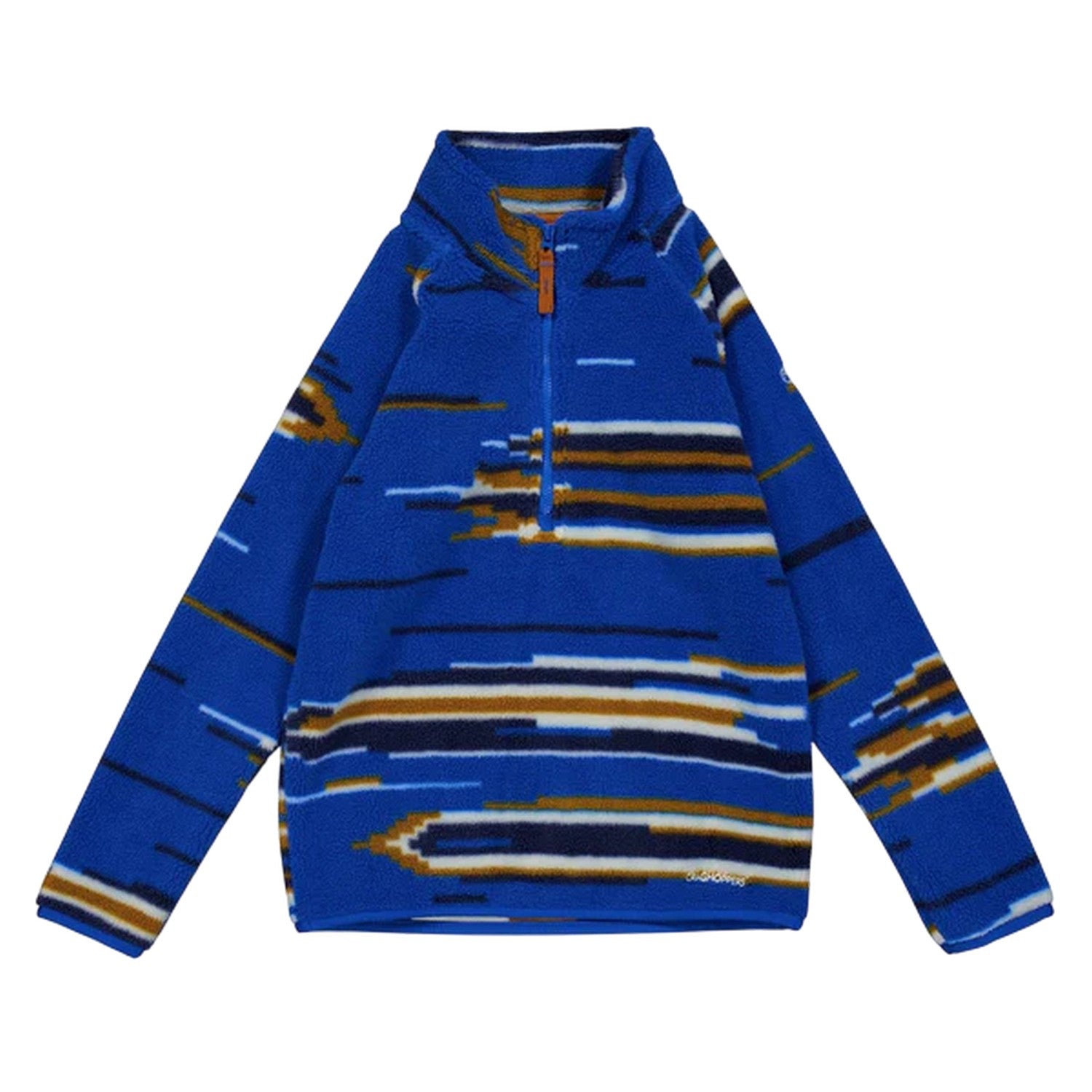 Titan Blue - Front - Craghoppers Childrens-Kids Stripe Fleece Half Zip Sweatshirt