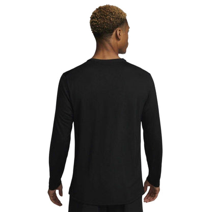 Black - Back - Nike Mens Miler UV Dri-FIT Running Top