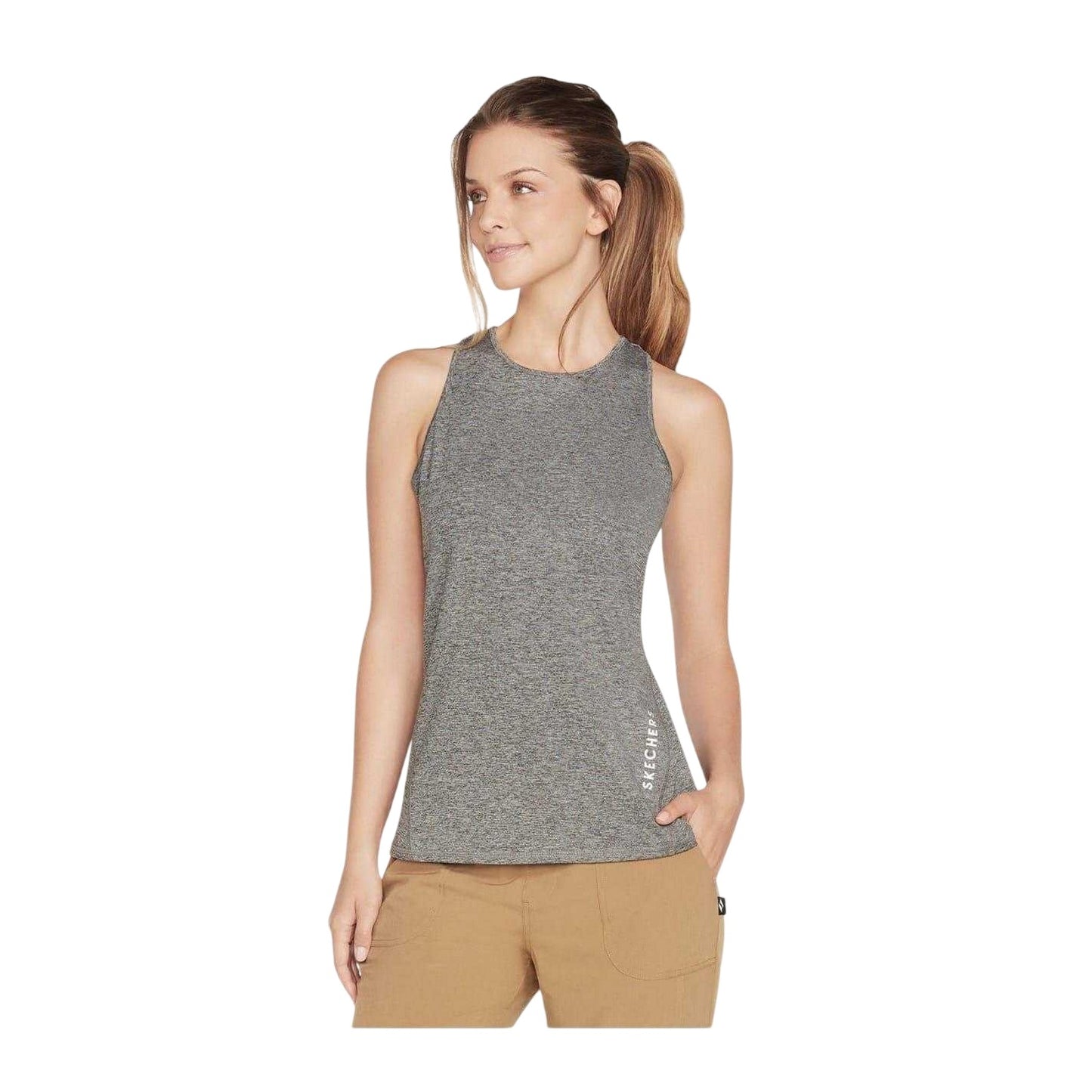 Black - Front - Skechers Womens-Ladies Blissful Diamond Tank Top