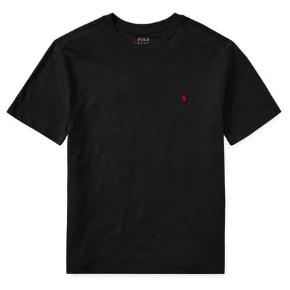 Black - Front - Ralph Lauren Childrens-Kids Polo Embroidered Logo T-Shirt