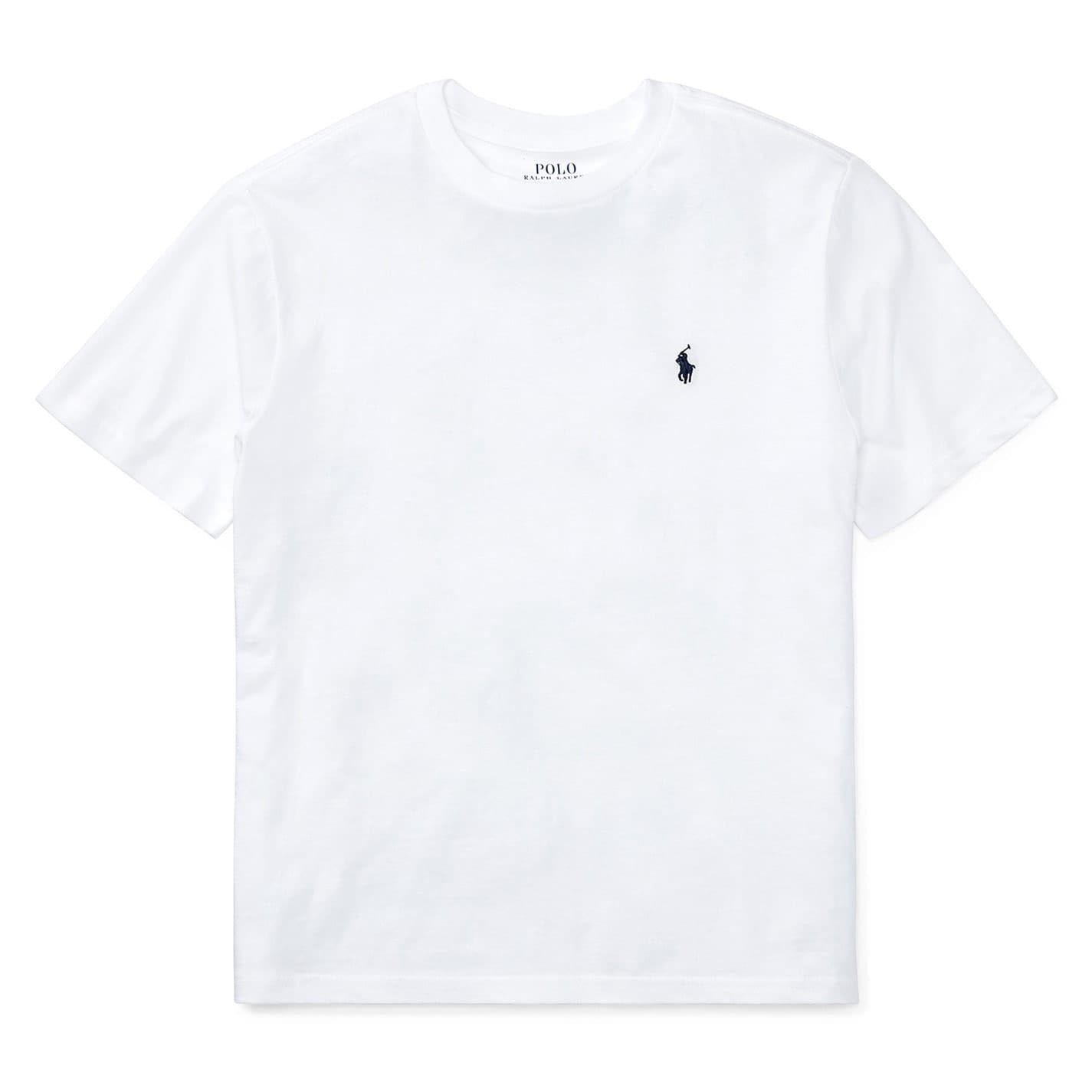 White - Front - Ralph Lauren Childrens-Kids Polo Embroidered Logo T-Shirt