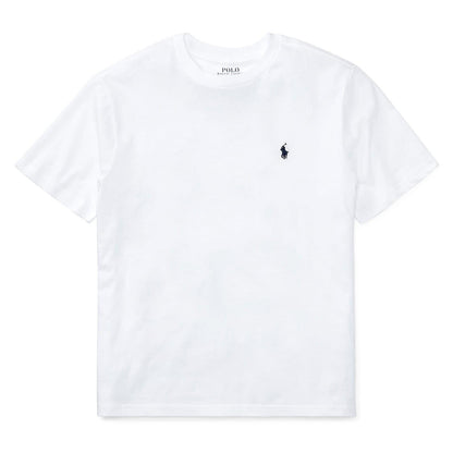 White - Front - Ralph Lauren Childrens-Kids Polo Embroidered Logo T-Shirt