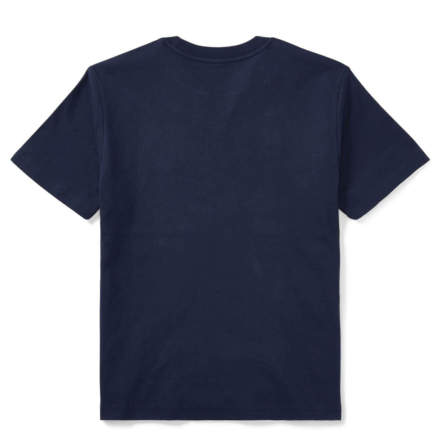 Navy - Back - Ralph Lauren Childrens-Kids Polo Embroidered Logo T-Shirt